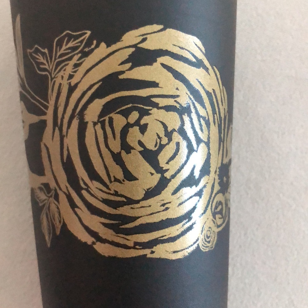 Starbucks Black Rose Gold Reusable Cup Fall nwt - Picture 2 of 2